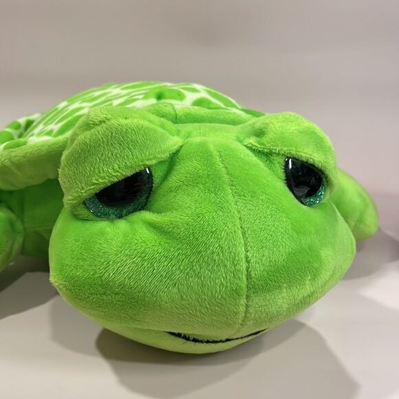 Giant Green Sea Turtle with Green Glittery Eyes Excellent Used Condition 18” - Picture 8 of 11